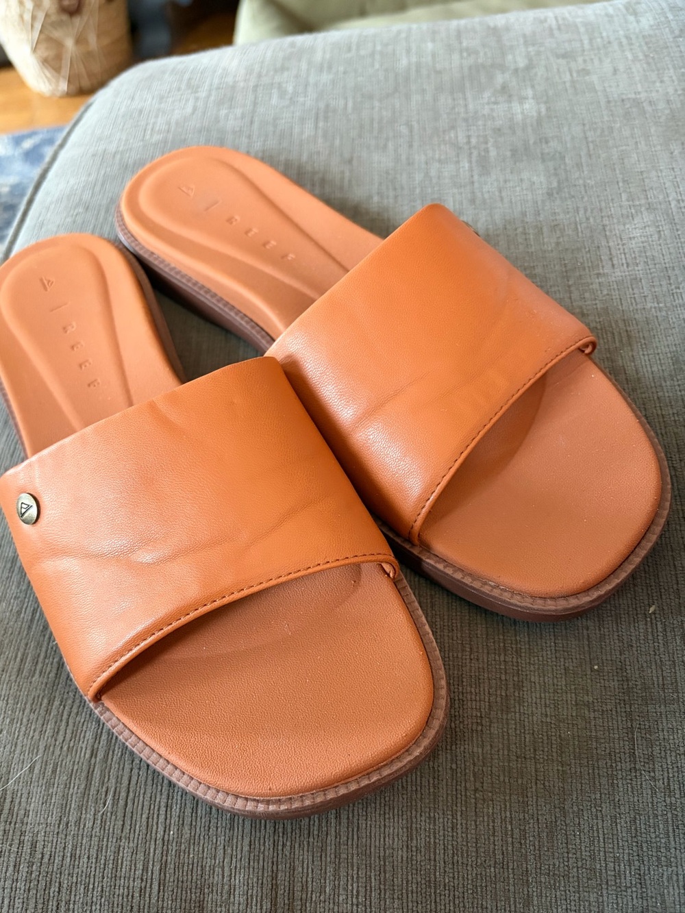 Reef Water Friendly Slide Sandals in Warm Tan